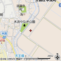 滋賀県東近江市五個荘木流町周辺の地図