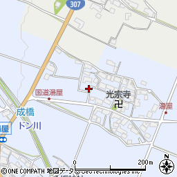 滋賀県東近江市湯屋町661周辺の地図