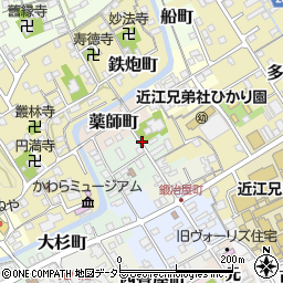 滋賀県近江八幡市大工町周辺の地図