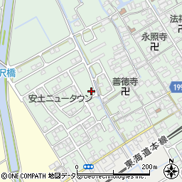 滋賀県近江八幡市安土町常楽寺1073-1周辺の地図