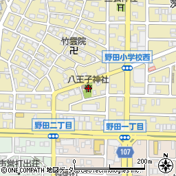 八王子神社周辺の地図
