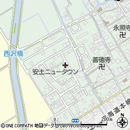 滋賀県近江八幡市安土町常楽寺1070-14周辺の地図