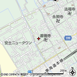 滋賀県近江八幡市安土町常楽寺988周辺の地図