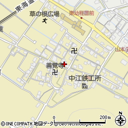 滋賀県東近江市五個荘山本町周辺の地図