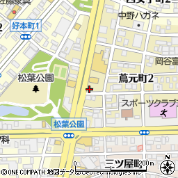 カレーハウスＣｏＣｏ壱番屋松葉公園店周辺の地図