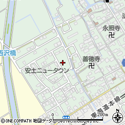 滋賀県近江八幡市安土町常楽寺1073-25周辺の地図