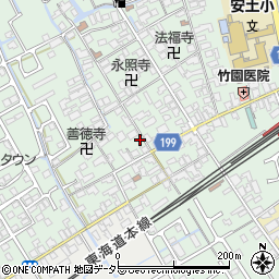 滋賀県近江八幡市安土町常楽寺878周辺の地図