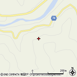 愛知県豊根村（北設楽郡）下黒川（上向）周辺の地図