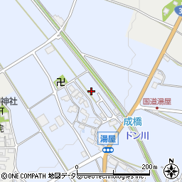 滋賀県東近江市湯屋町1353周辺の地図