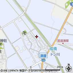 滋賀県東近江市湯屋町1353周辺の地図