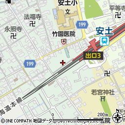 滋賀県近江八幡市安土町常楽寺303周辺の地図