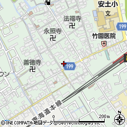 滋賀県近江八幡市安土町常楽寺847周辺の地図