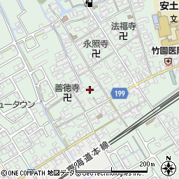 滋賀県近江八幡市安土町常楽寺887周辺の地図