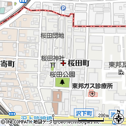 愛知県名古屋市熱田区桜田町周辺の地図