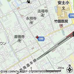 滋賀県近江八幡市安土町常楽寺845周辺の地図