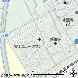滋賀県近江八幡市安土町常楽寺1073-33周辺の地図