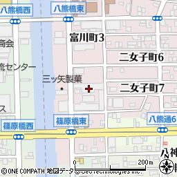 愛知県名古屋市中川区富川町4丁目周辺の地図
