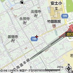 滋賀県近江八幡市安土町常楽寺830周辺の地図