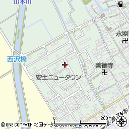 滋賀県近江八幡市安土町常楽寺1070-20周辺の地図