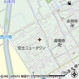 滋賀県近江八幡市安土町常楽寺1073-28周辺の地図