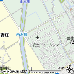 滋賀県近江八幡市安土町常楽寺1070-38周辺の地図