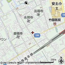 滋賀県近江八幡市安土町常楽寺844周辺の地図