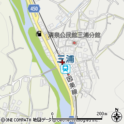 岡山県津山市周辺の地図