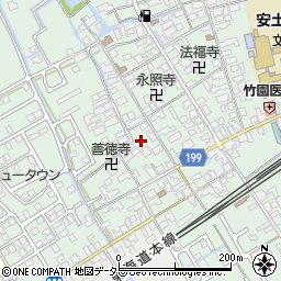 滋賀県近江八幡市安土町常楽寺885-1周辺の地図