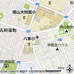愛知県名古屋市昭和区南山町25周辺の地図