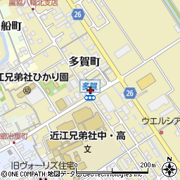 ＥＮＥＯＳ近江八幡多賀ＳＳ周辺の地図