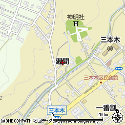 愛知県日進市三本木町廻間周辺の地図