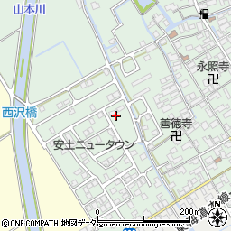 滋賀県近江八幡市安土町常楽寺1073-29周辺の地図