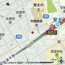 滋賀県近江八幡市安土町常楽寺604-5周辺の地図