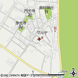 滋賀県東近江市五個荘奥町周辺の地図