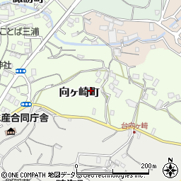 神奈川県三浦市向ヶ崎町周辺の地図