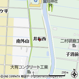 愛知県愛西市森川町井桁西周辺の地図