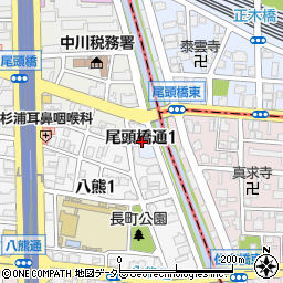 愛知県名古屋市中川区尾頭橋通周辺の地図