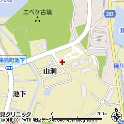 愛知県豊田市東保見町山洞周辺の地図