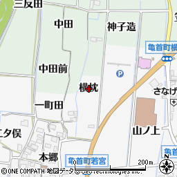 愛知県豊田市亀首町横枕周辺の地図