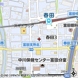 リパーク春田駅前駐車場周辺の地図