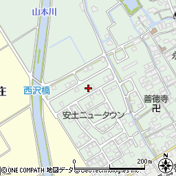 滋賀県近江八幡市安土町常楽寺1070-34周辺の地図