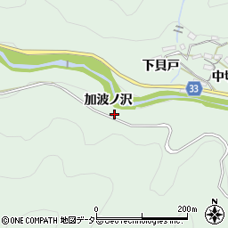 愛知県豊田市川面町加波ノ沢周辺の地図