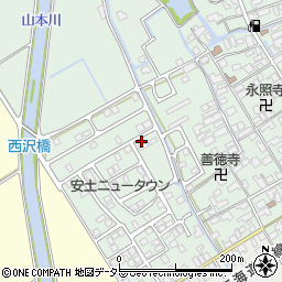 滋賀県近江八幡市安土町常楽寺1073-17周辺の地図