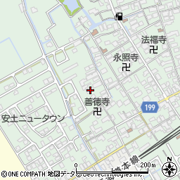 滋賀県近江八幡市安土町常楽寺1064周辺の地図