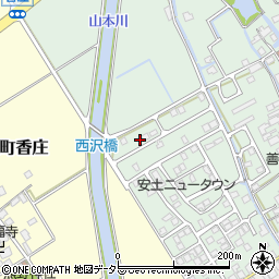 滋賀県近江八幡市安土町常楽寺1086-11周辺の地図