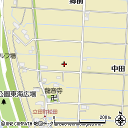 愛知県愛西市立田町（松田）周辺の地図