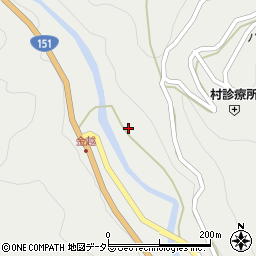 愛知県豊根村（北設楽郡）上黒川（東金越）周辺の地図