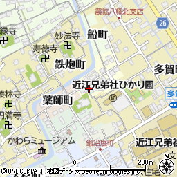 滋賀県近江八幡市生須町周辺の地図