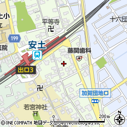 滋賀県近江八幡市安土町上豊浦1253周辺の地図