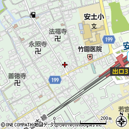 滋賀県近江八幡市安土町常楽寺617周辺の地図
